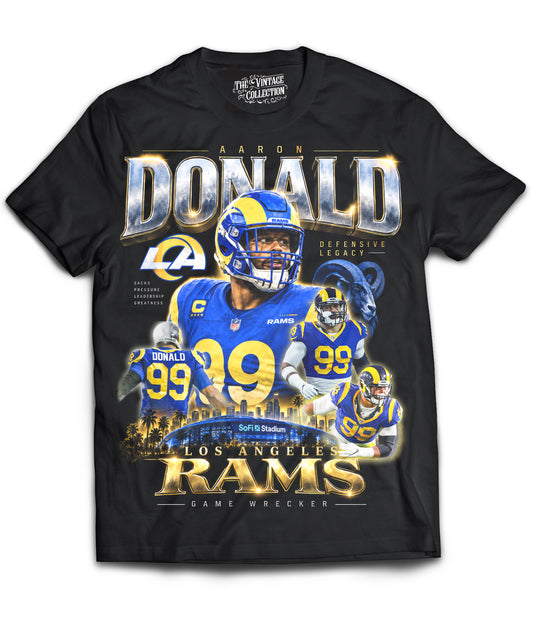 Aaron Donald Tribute Shirt: Adult & Youth (Black)