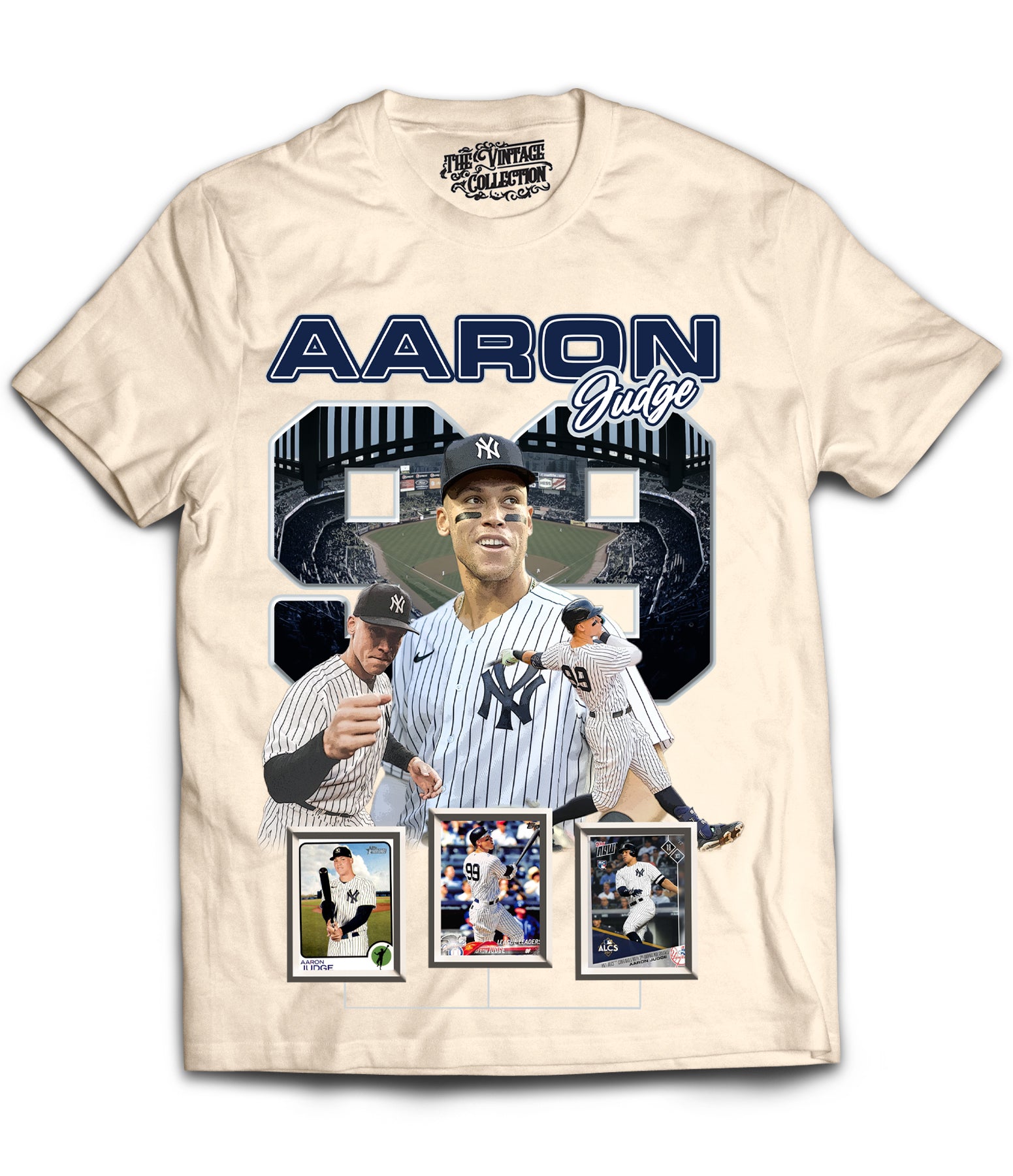 Aaron Judge Tribute Vintage Shirt: Front/Back (Cream) – The