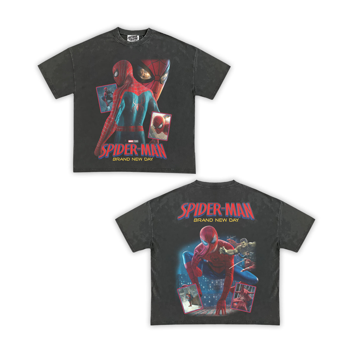 Spider-Man "Brand New Day" Vintage Shirt Front/Back (Shadow)