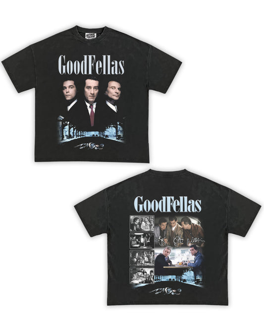 Goodfellas Tribute Vintage Shirt: Front/Back (Vintage Black)