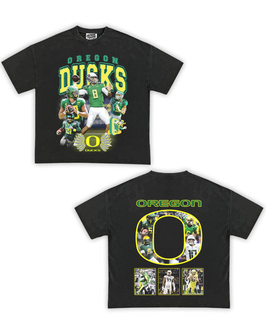 Oregon Ducks Football Tribute Vintage Shirt: Front/Back (Shadow)