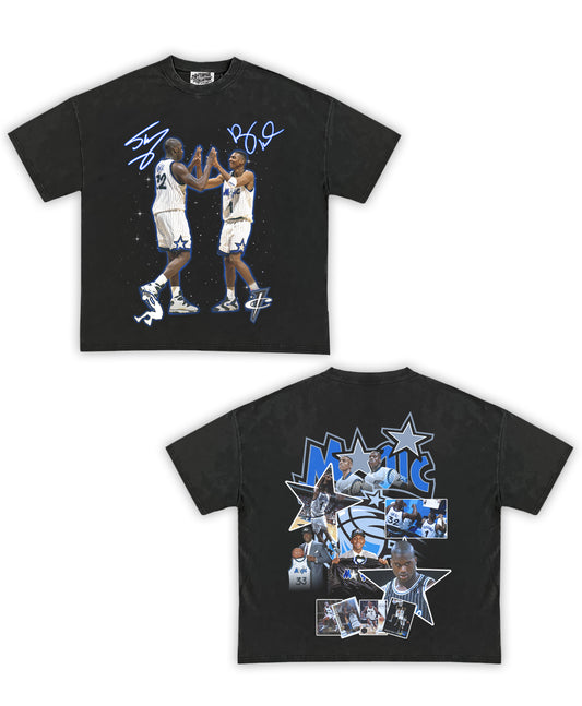 Shaq/Penny Tribute Vintage Shirt: Front/Back (Vintage Black)