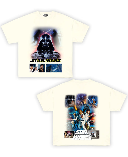 Star Wars Tribute Vintage Shirt: Front/Back (White)