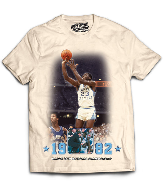 UNC GOAT Tribute Vintage Shirt: Front/Back (White)
