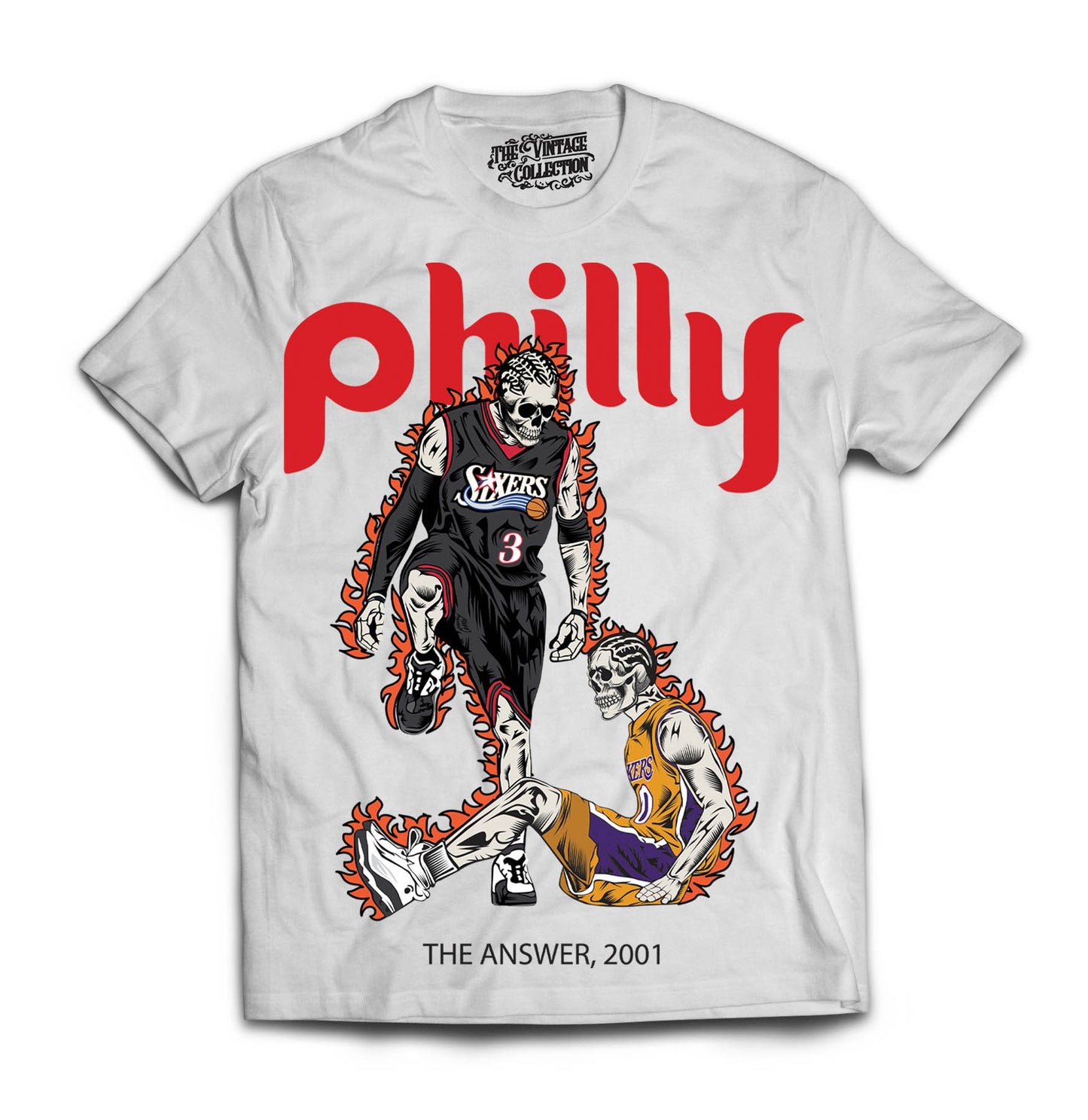 Philly Step Over T-Shirt *Skull Edition* (WHITE)