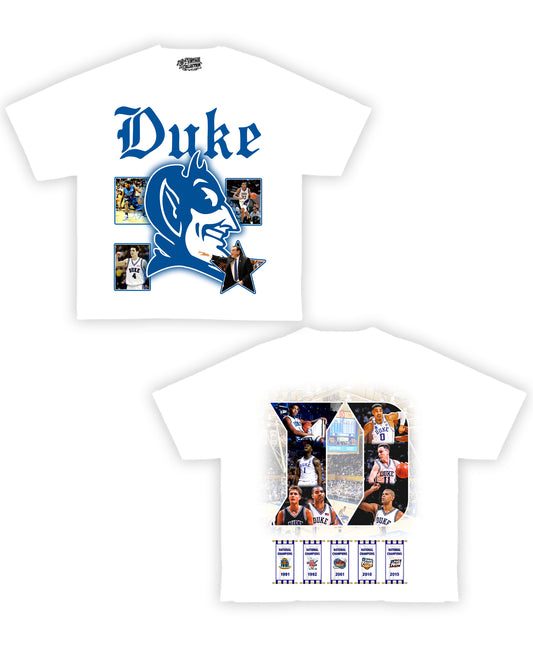 Duke Tribute Vintage Shirt: Front/Back (White)