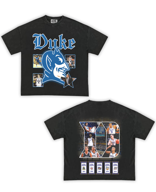 Duke Tribute Vintage Shirt: Front/Back (Vintage Black)