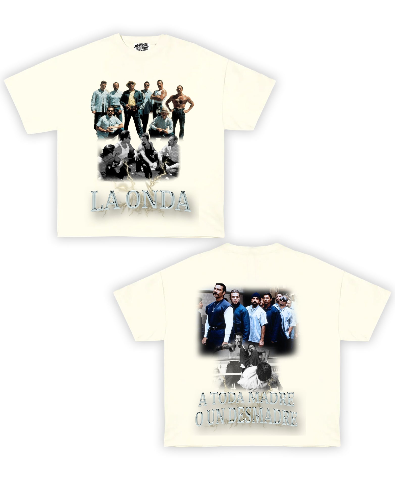 La Onda Tribute Vintage Shirt: Front/Back (White) – The Vintage Collection
