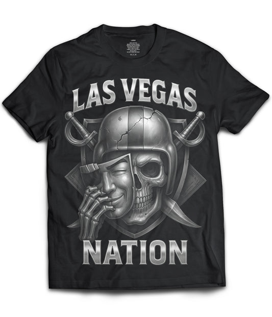 Las Vegas Nation Raiders Shirt: Adult & Youth (Black)