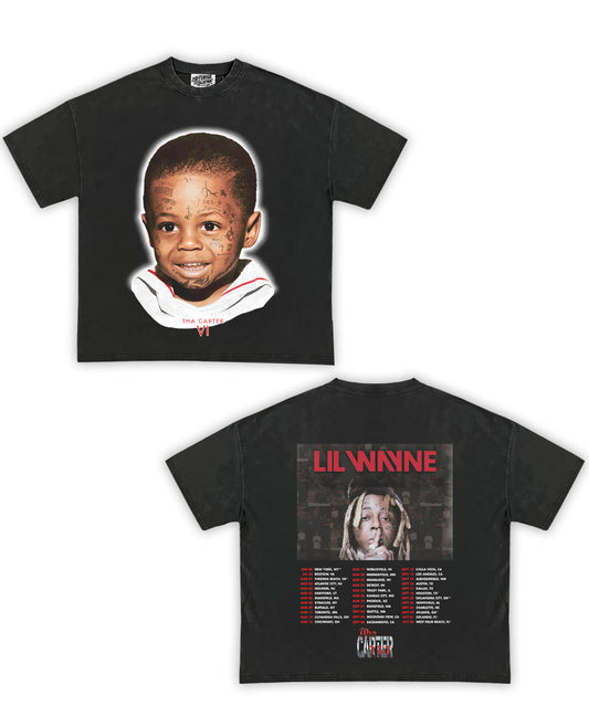Tha Carter VI Tour Tribute Vintage Shirt: Front/Back (Vintage Black)