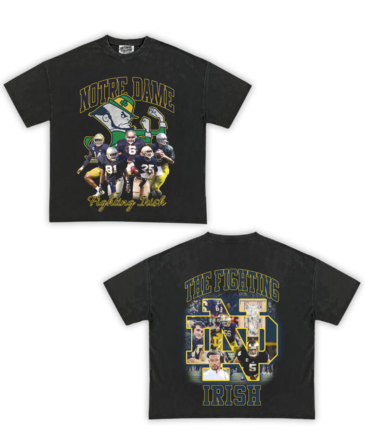 Norte Dame Tribute Vintage Shirt: Front/Back (Shadow)