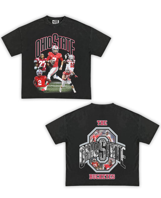Ohio State Football Tribute Vintage Shirt: Front/Back (Shadow)