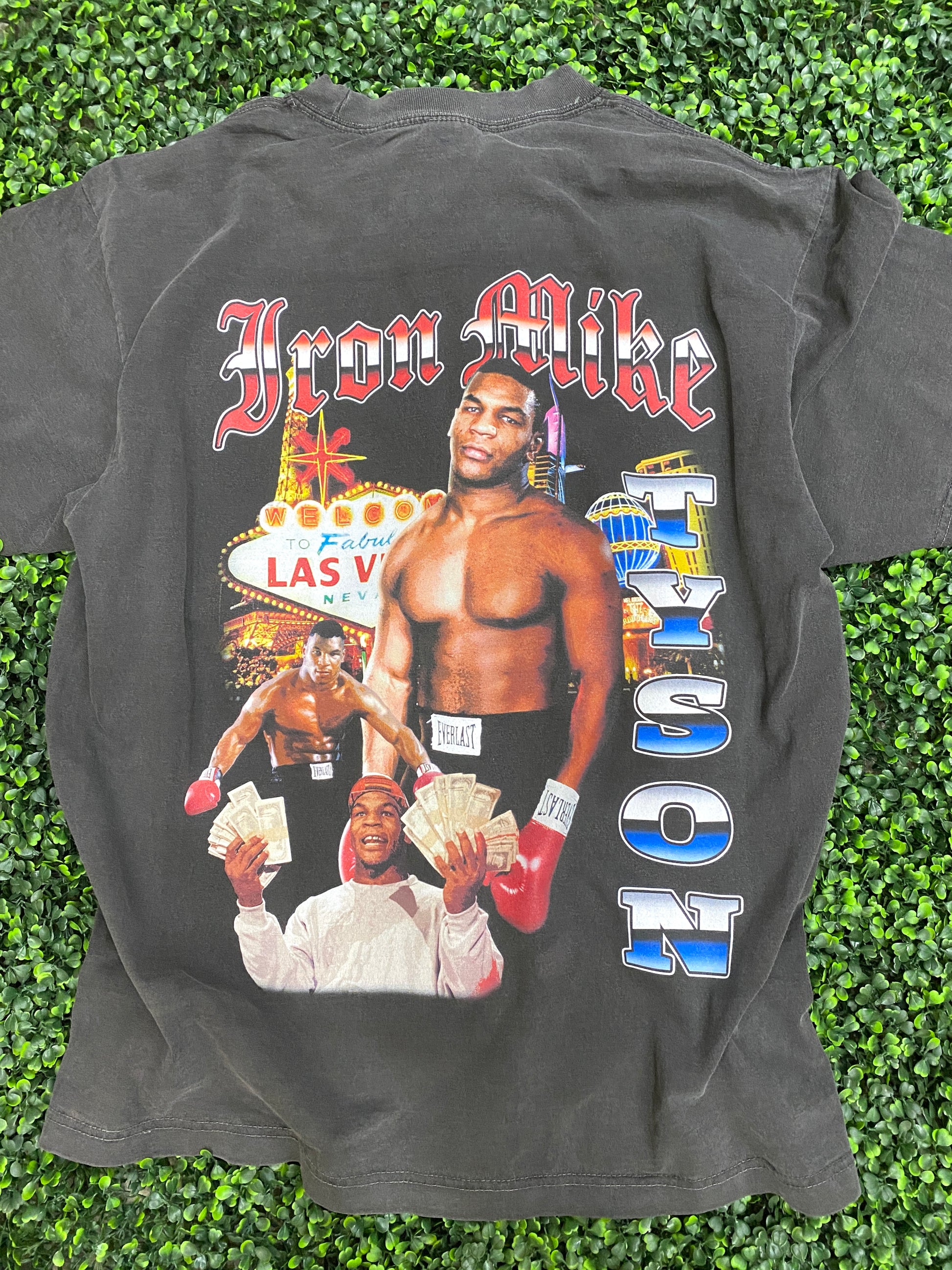 Mike Tyson Collection Mike Tyson Tribute Vintage Shirt: Front/Back (Vintage Black) – The ...